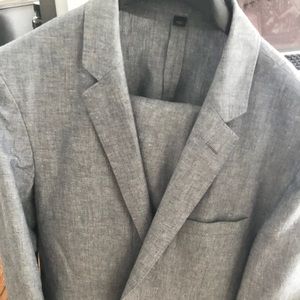 J.Crew Unstructured Cotton-Linen Suit 42S - 34x30